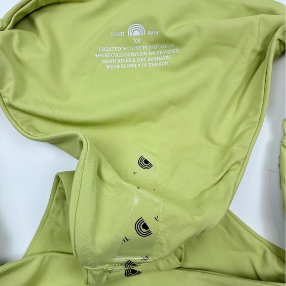 NWT Free People x Toast Signature Low Rise Hipster Bikini Bottom Leek Green XS - Picture 5 of 7